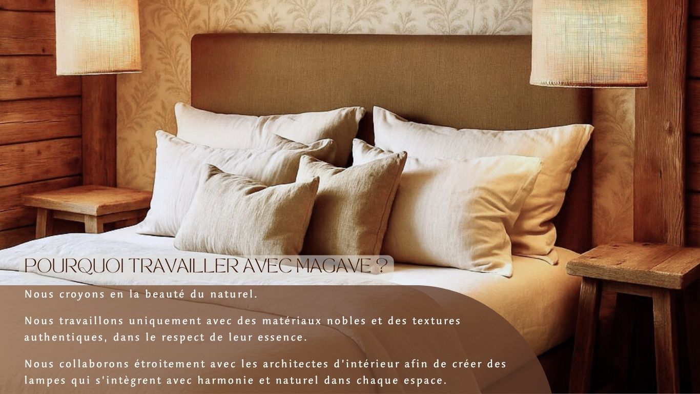 Éclairage design MAGAVE · lampes artisanales personnalisées pour projets d’intérieur