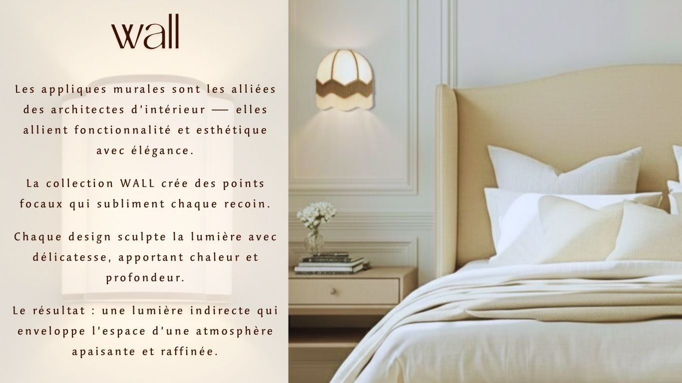 Collection Wall MAGAVE · appliques murales en lin et jute · éclairage artisanal